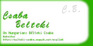 csaba belteki business card